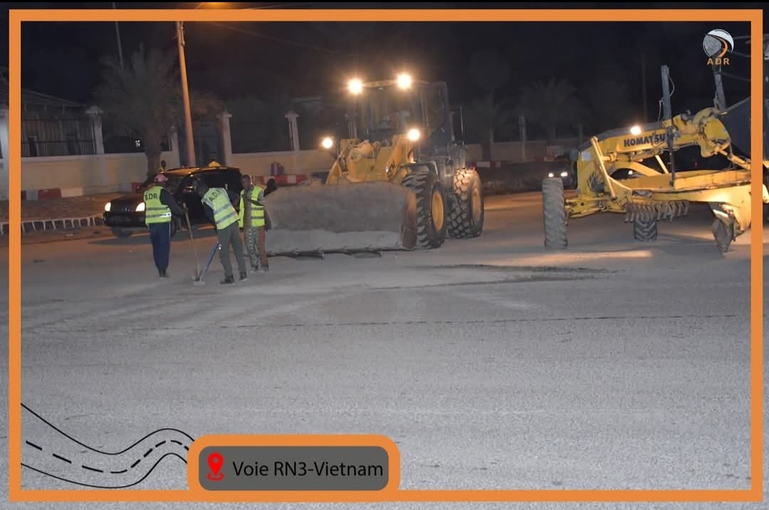 Les travaux de bitumage des axes desservant le Mémorial Eega et la cité Hodan débuteront ce soir à partir de 22 heures
