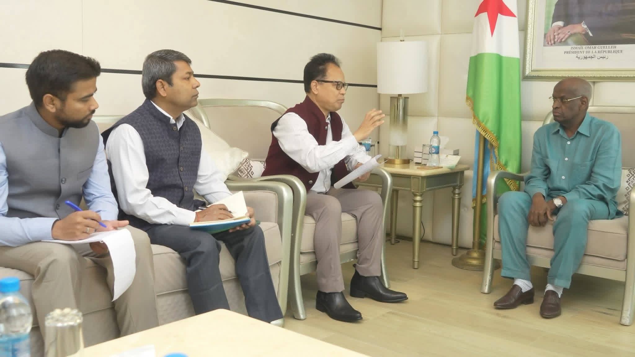 Djibouti et l'inde réaffirment leur volonté de rehausser le niveau de leurs échanges