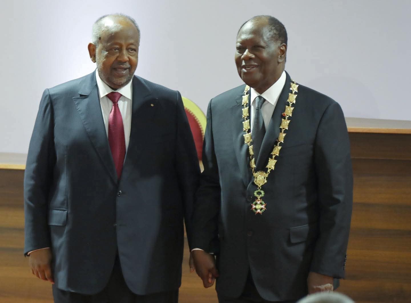 Le président Guelleh assiste à l’investiture d’Alassane Ouattara à Abidjan